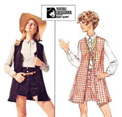 5476 MARY QUANT 70 V-JACKET, BELT, BLOUSE,FLARE SHORTS PATTERN 8